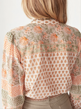 Load image into Gallery viewer, Vera Blouse Cream Light Forest