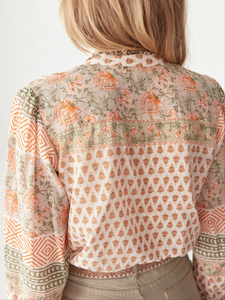 Vera Blouse Cream Light Forest