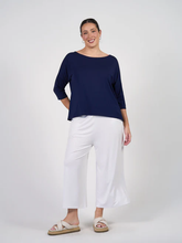 Load image into Gallery viewer, Camila 3/4 Sleeve Bamboo Top - Navy