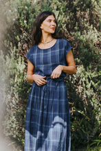 Load image into Gallery viewer, Amélie Linen Skirt Blue Check