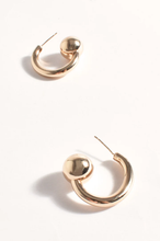 Load image into Gallery viewer, Metal Ball End Mini Hoops Gold
