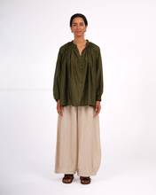 Load image into Gallery viewer, Palma Cotton Silk Long Sleeve Blouse