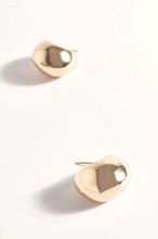 Load image into Gallery viewer, Polished Curved Dome Earrings Gold