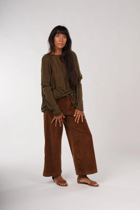 Montaigne Laurant 100% Australian Merino Superfine Loose Summer Knit Forest