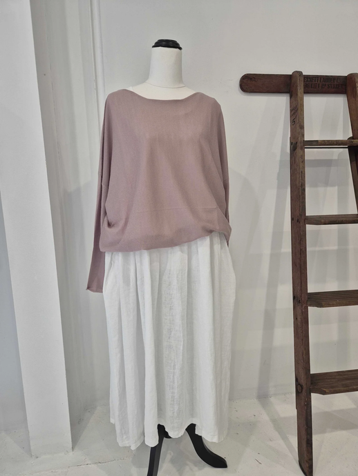 Montaigne Laurant 100% Australian Merino Superfine Loose Summer Knit Blush