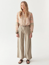 Load image into Gallery viewer, Vera Blouse Cream Light Forest