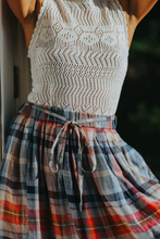 Load image into Gallery viewer, Amélie Multi Check Linen Skirt with Belt