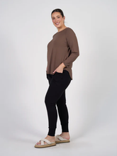 Load image into Gallery viewer, Adele Long Sleeve Bamboo Top - Chocolate