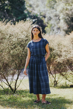 Load image into Gallery viewer, Amélie Linen Skirt Blue Check