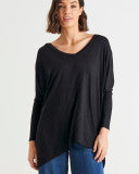 Load image into Gallery viewer, Kyoto V-Neck Tee Black