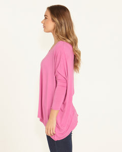 Kyoto V-Neck Tee Winter Pink