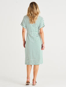 Liza Dress Meadow Green Stripe