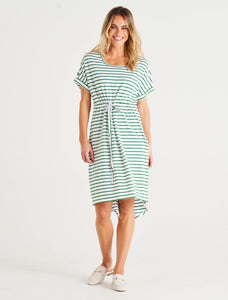 Liza Dress Meadow Green Stripe