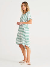 Load image into Gallery viewer, Liza Dress Meadow Green Stripe