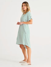 Load image into Gallery viewer, Liza Dress Meadow Green Stripe