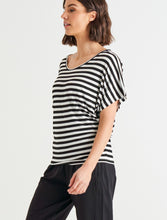 Load image into Gallery viewer, Maui Tee Black/White Stripe