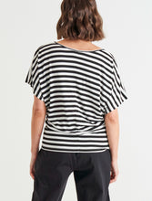 Load image into Gallery viewer, Maui Tee Black/White Stripe