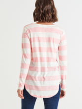 Load image into Gallery viewer, Megan Long Sleeve Tee Baby Pink Stripe
