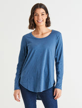 Load image into Gallery viewer, Megan Long Sleeve Tee Steel Blue