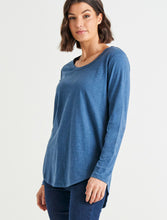 Load image into Gallery viewer, Megan Long Sleeve Tee Steel Blue