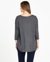 Load image into Gallery viewer, Milan 3/4 Sleeve Top Charcoal