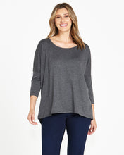 Load image into Gallery viewer, Milan 3/4 Sleeve Top Charcoal