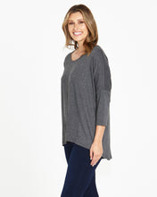 Load image into Gallery viewer, Milan 3/4 Sleeve Top Charcoal