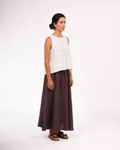 Load image into Gallery viewer, Lucie Linen Maxi Skirt Chocolate