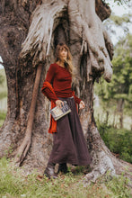 Load image into Gallery viewer, Lucie Linen Maxi Skirt Chocolate