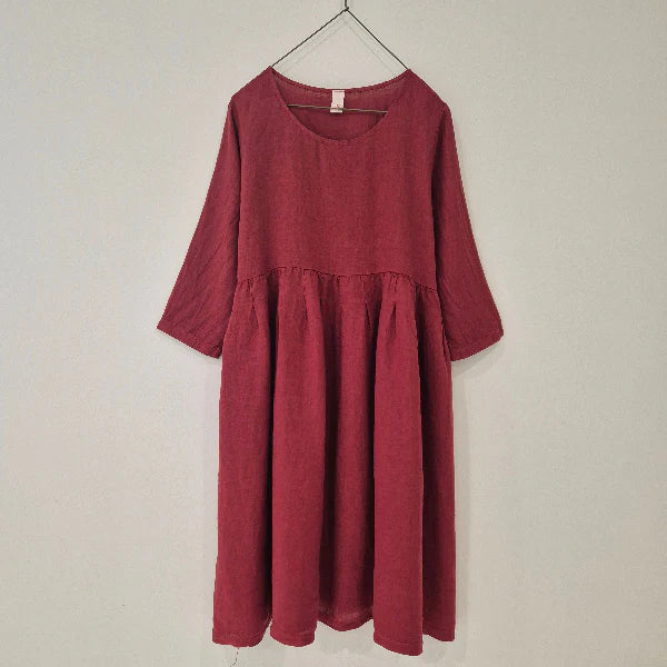 Journee Baggy Italian Linen Dress