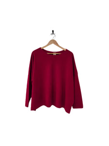Montaigne Olivia 100% New Zealand Lambswool Jumper Red