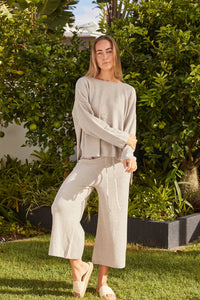 Retreat Cotton Twist Pullover - Silver Seas