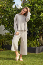 Load image into Gallery viewer, Retreat Cotton Twist Pullover - Silver Seas