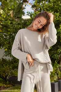 Retreat Cotton Twist Pullover - Silver Seas