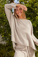 Load image into Gallery viewer, Retreat Cotton Twist Pullover - Silver Seas