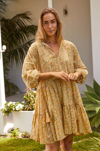 Secret Garden Org Beach Dress - Golden