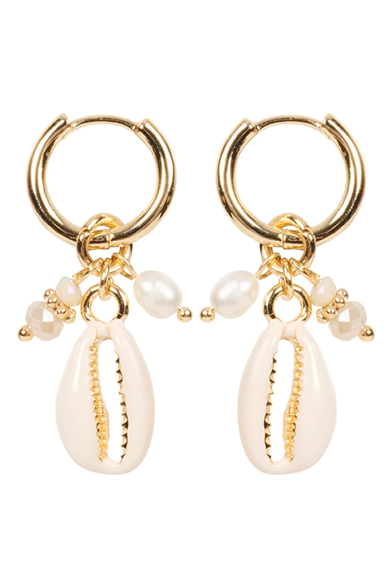 Montego Cowrie Earring - Bisque