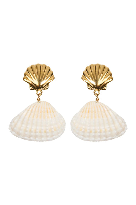 Brasilia Gold Earring - Shell