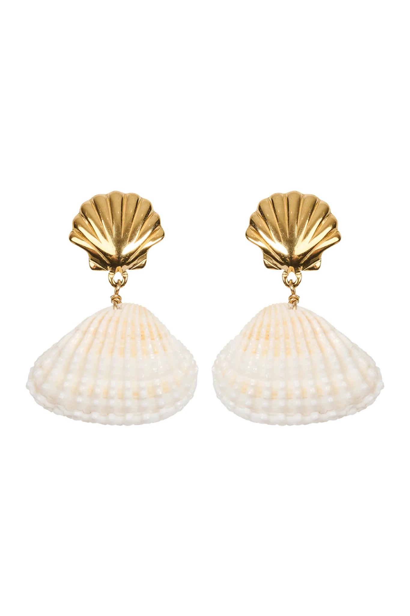 Brasilia Gold Earring - Shell