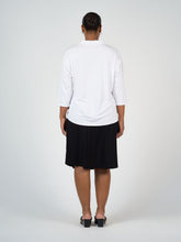 Load image into Gallery viewer, Khan Bamboo 3/4 Sleeve Collared Polo Top - White