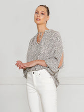 Load image into Gallery viewer, Nightbird Top by Fate and Becker. Fate and Becker animal print top. animal print.