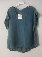 Load image into Gallery viewer, Plain Italian Linen Tee - Siena
