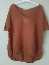 Load image into Gallery viewer, Plain Italian Linen Tee - Siena