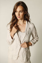 Load image into Gallery viewer, Linen Blazer With Raw Edge