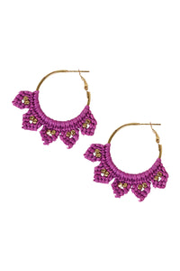 Diaz Crochet Earring - Mulberry