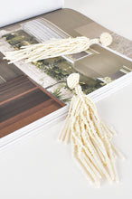 Load image into Gallery viewer, Statement Layered Tassel Earrings - Cream