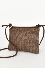 Load image into Gallery viewer, Meleah Faux Weave Crossbody Bag - Chocolate