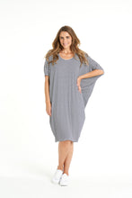 Load image into Gallery viewer, Maui Dress - Navy Blue/White Stripe