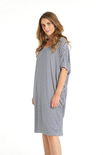 Load image into Gallery viewer, Maui Dress - Navy Blue/White Stripe