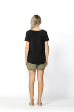 Load image into Gallery viewer, Demi Scoop Tee | Black
